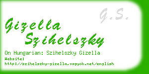 gizella szihelszky business card